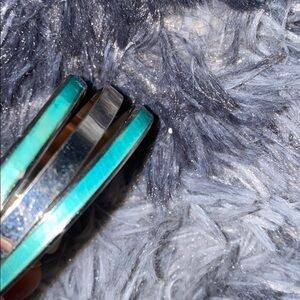 NWT Silver/  turquoise bangle bracelet